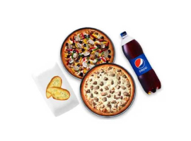 Pizza Plus Pakistan 2x Reg Pizza, 2x Pcs Cheese Garlic Bread, 1x Drink 1 Ltr Classic Plus Deal For Rs.1450/-image-1176